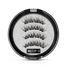 Load image into Gallery viewer, 2020 New 2 Pair 4 Magnetic False Eyelashes natural with 3D/6D magnets handmade magnetic lashes natural Mink eyelashe magnet lash