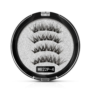 2020 New 2 Pair 4 Magnetic False Eyelashes natural with 3D/6D magnets handmade magnetic lashes natural Mink eyelashe magnet lash