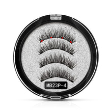 Load image into Gallery viewer, 2020 New 2 Pair 4 Magnetic False Eyelashes natural with 3D/6D magnets handmade magnetic lashes natural Mink eyelashe magnet lash