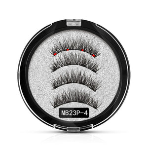 2020 New 2 Pair 4 Magnetic False Eyelashes natural with 3D/6D magnets handmade magnetic lashes natural Mink eyelashe magnet lash