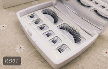 Load image into Gallery viewer, Magnetic Eyelashes Wholesale High-end 2/3 Magnet Lashes with tweezer and Mirror Handmade Natural Lashes Makeup Fake Eyelashes