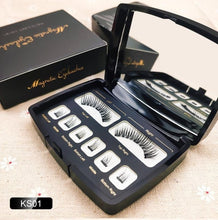 Load image into Gallery viewer, Magnetic Eyelashes Wholesale High-end 2/3 Magnet Lashes with tweezer and Mirror Handmade Natural Lashes Makeup Fake Eyelashes